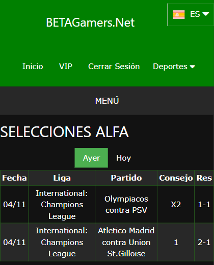 boleto de apuesta vip ganada