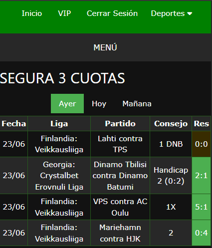 boleto de apuesta vip ganada
