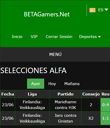 boleto de apuesta vip ganada