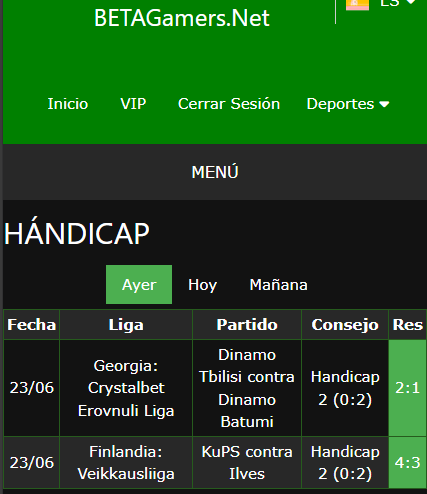 boleto de apuesta vip ganada