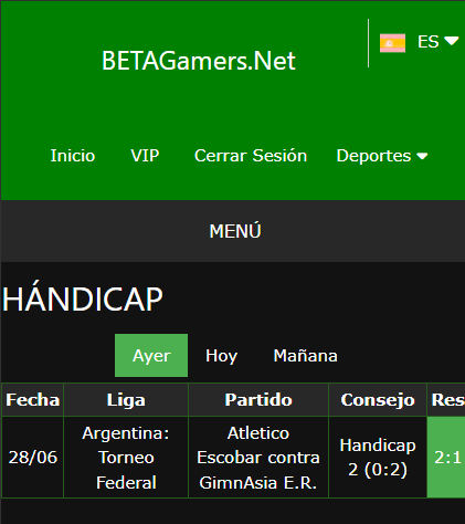 boleto de apuesta vip ganada