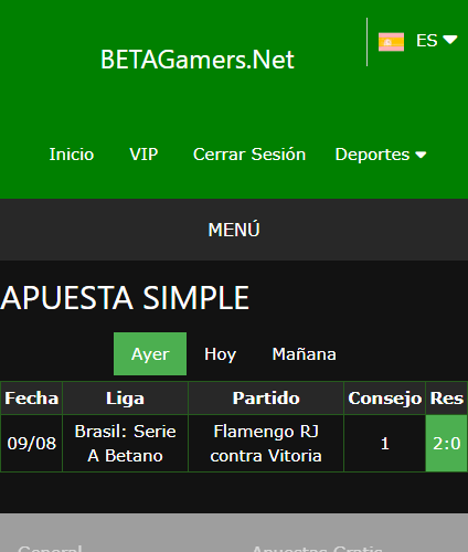 boleto de apuesta vip ganada